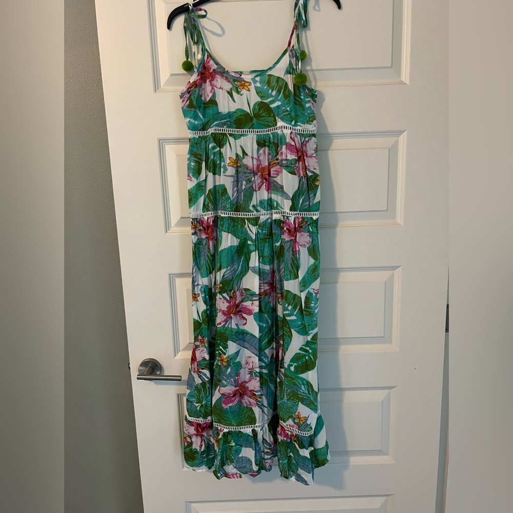 Gianni Bini Green Floral Maxi Dress